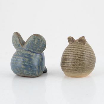 Lisa Larson, a group of six figurines, Gustavsberg and K-Studion.