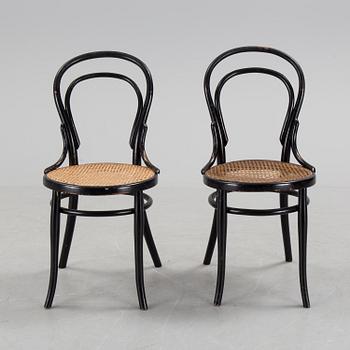 Five Thonet chairs, early 20th century.