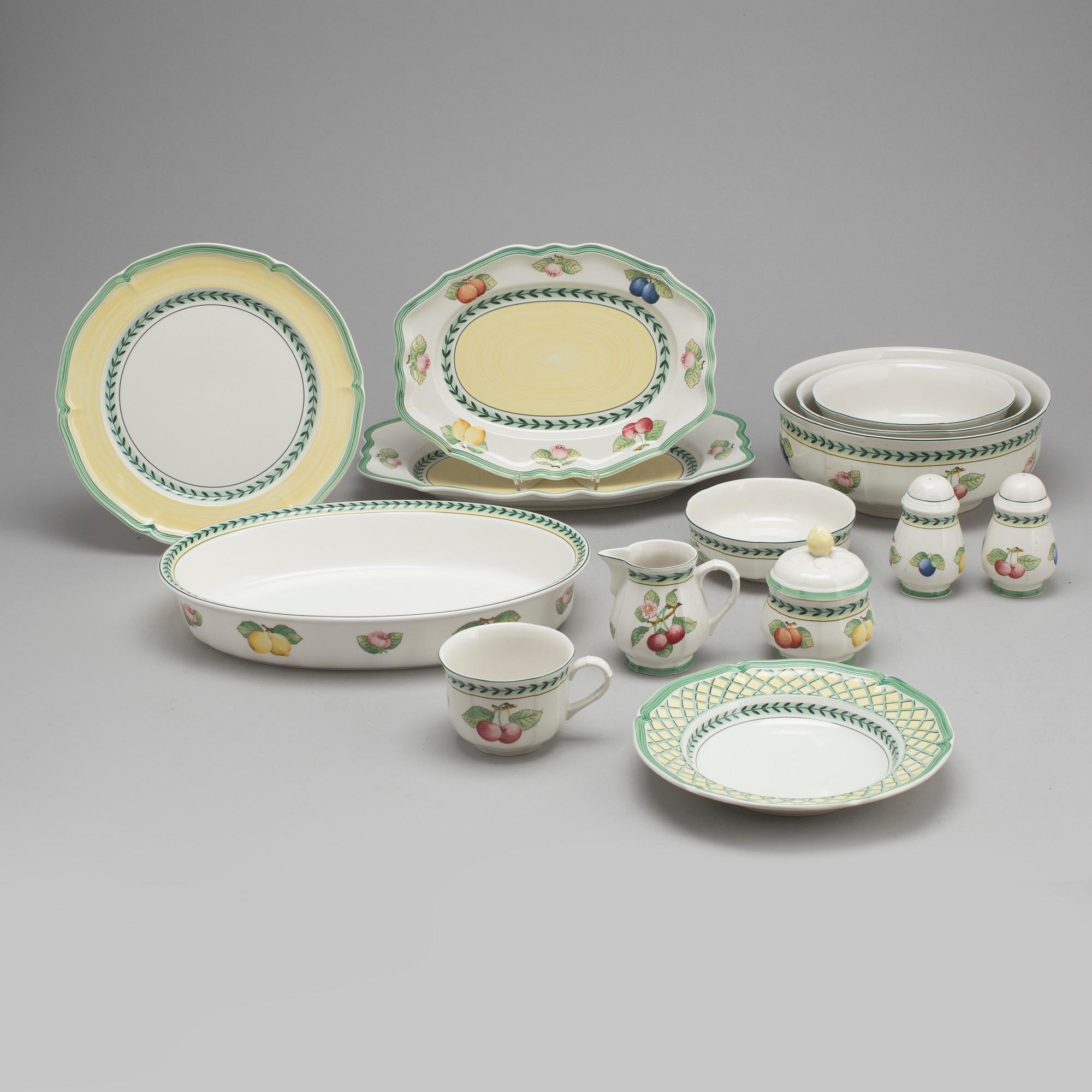 MATSERVIS, 56 delar, porslin, "French Garden", Villeroy & Boch.