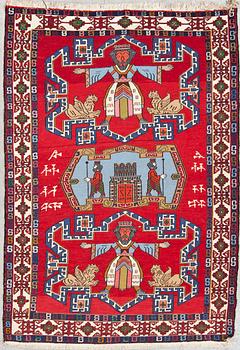 MATTA, old, orientalisk, figural, ca 199 X 140 cm.