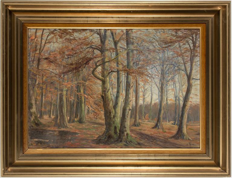 Thorvald Niss, oil on canvas, monogram signature 1899.