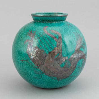 A Wilhelm Kåge stoneware vase, for Gustavsberg.