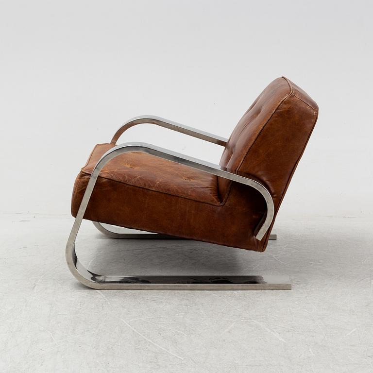 A contemporary easy chair.
