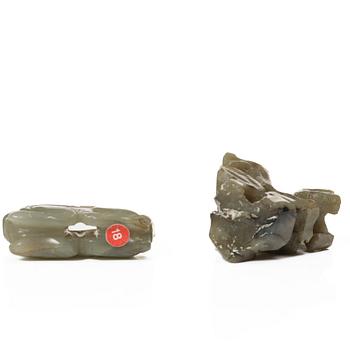 A group of four Chinese stone figures, 20th century.