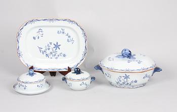 SERVISDELAR, 4 st. Porslin. "Ostindia", Rörstrand.