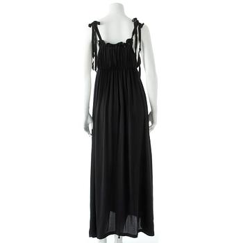 LANVIN, a black silk evening dress.