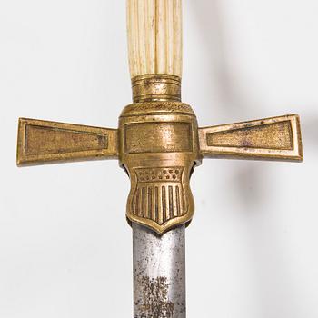 Ceremonial sword, American, early 20th century.