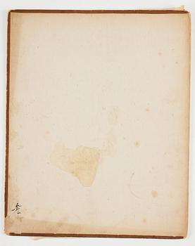 Okänd konstnär, akvarell och tusch på siden, tre stycken i bok. Qingdynastin, 1800-tal.