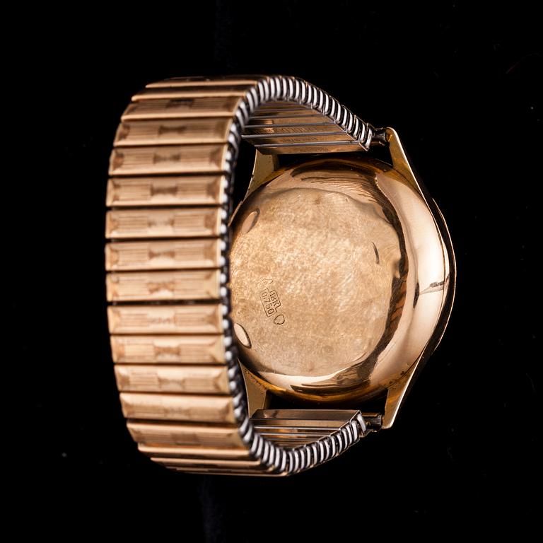 ARMBANDSUR, herr, Delbana, guld 18K, stålarmband. Schweiz 1960-tal.