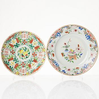 Two plates, Qingdynasty, China, 18th century and around 1900.