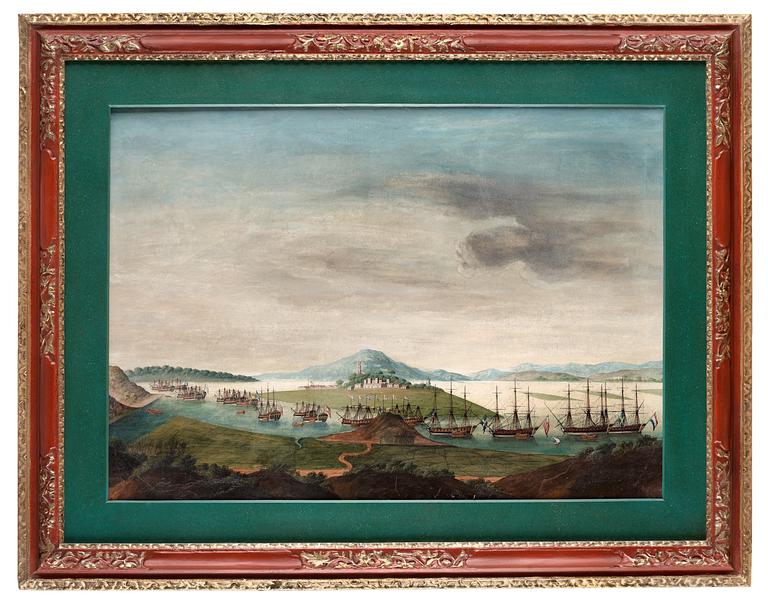 OKÄND KONSTNÄR, blandteknik. Qing dynastin, Canton, omkring 1800.