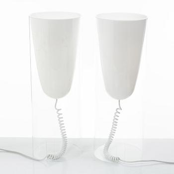 Ferruccio Laviani, a pair of 'Toobe' table lamps, Kartell, Italy.