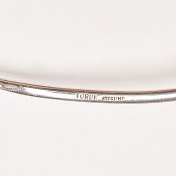 Vivianna Torun Bülow-Hübe, a sterling silver and mother of pearl necklace and brooch, executed in her own workshop, 1970-80's.