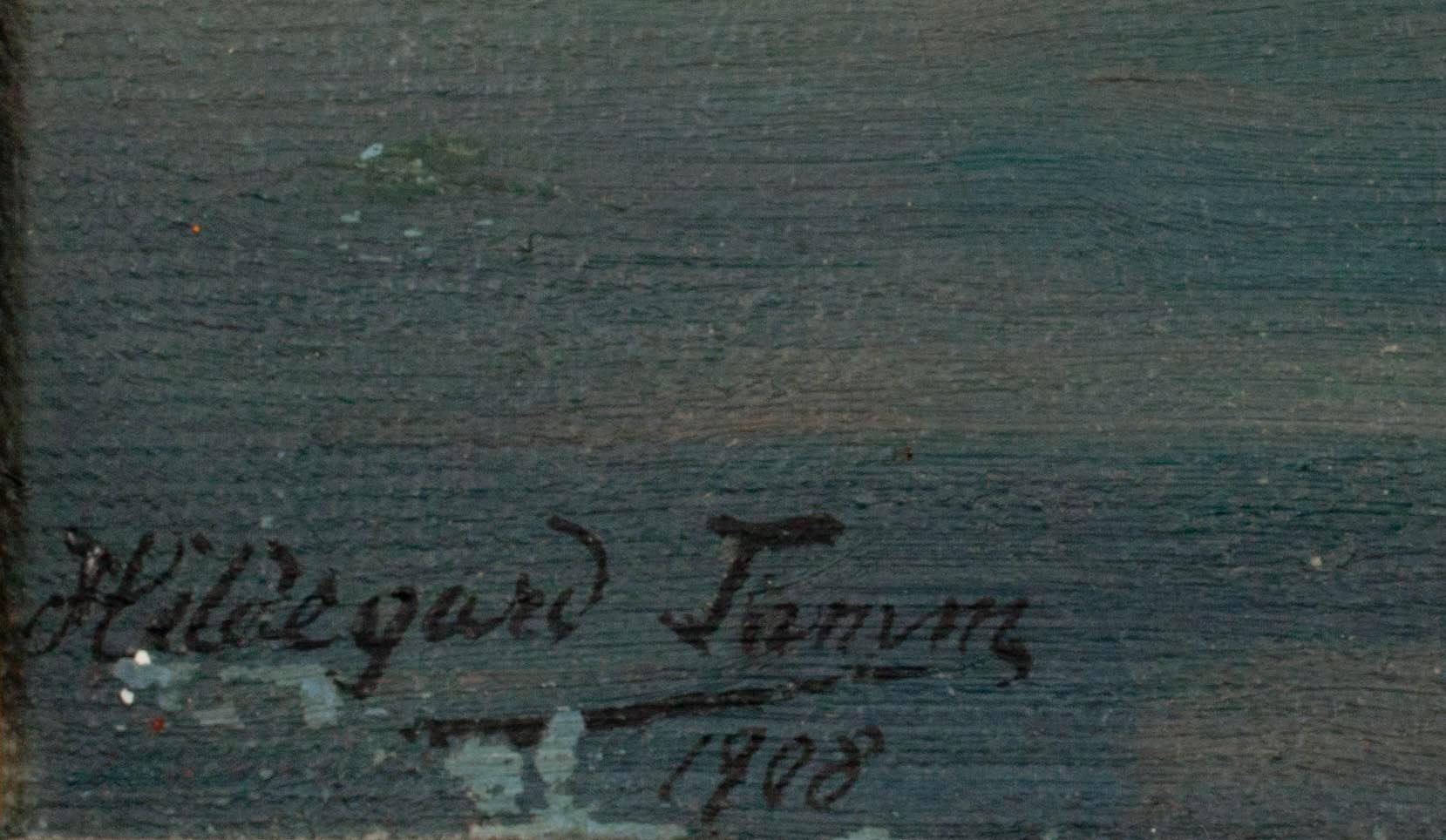 HILDEGARD TAMM, olja på duk, sign. och dat. 1908.