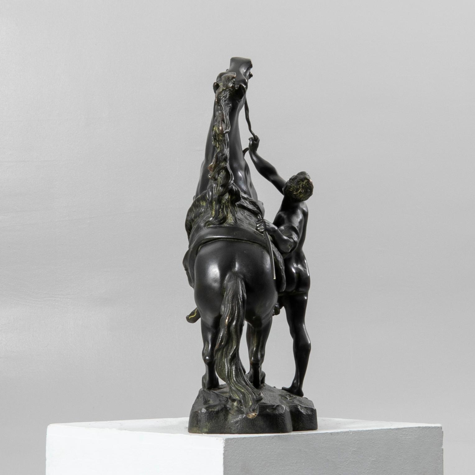 Guilliaume Coustou, after, skulptur, brons, "Chevaux de Marly".