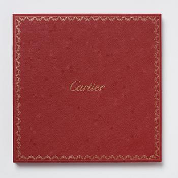 Cartier, a 'Le temps Précieux' twill silk scarf.