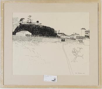 Stig (Slas) Claesson · CLAESSON, STIG, tuschteckning. Sign o dat. -68