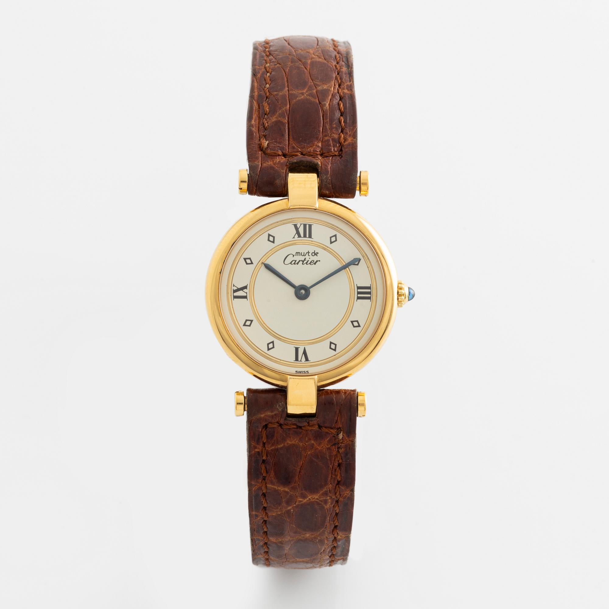 must de Cartier, VLC, wristwatch, 24 mm.