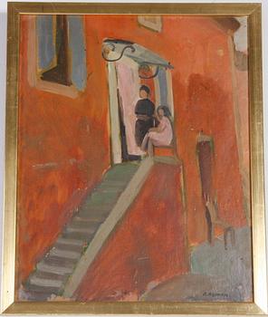 NYMAN, OLLE. Olja på pannå. Sign.