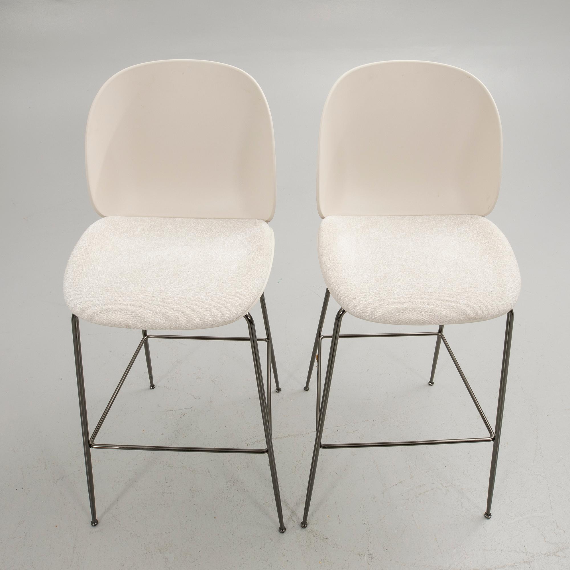 GamFratesi, Bar stools, a pair, "Beetle Bar Chair", Gubi, Denmark.