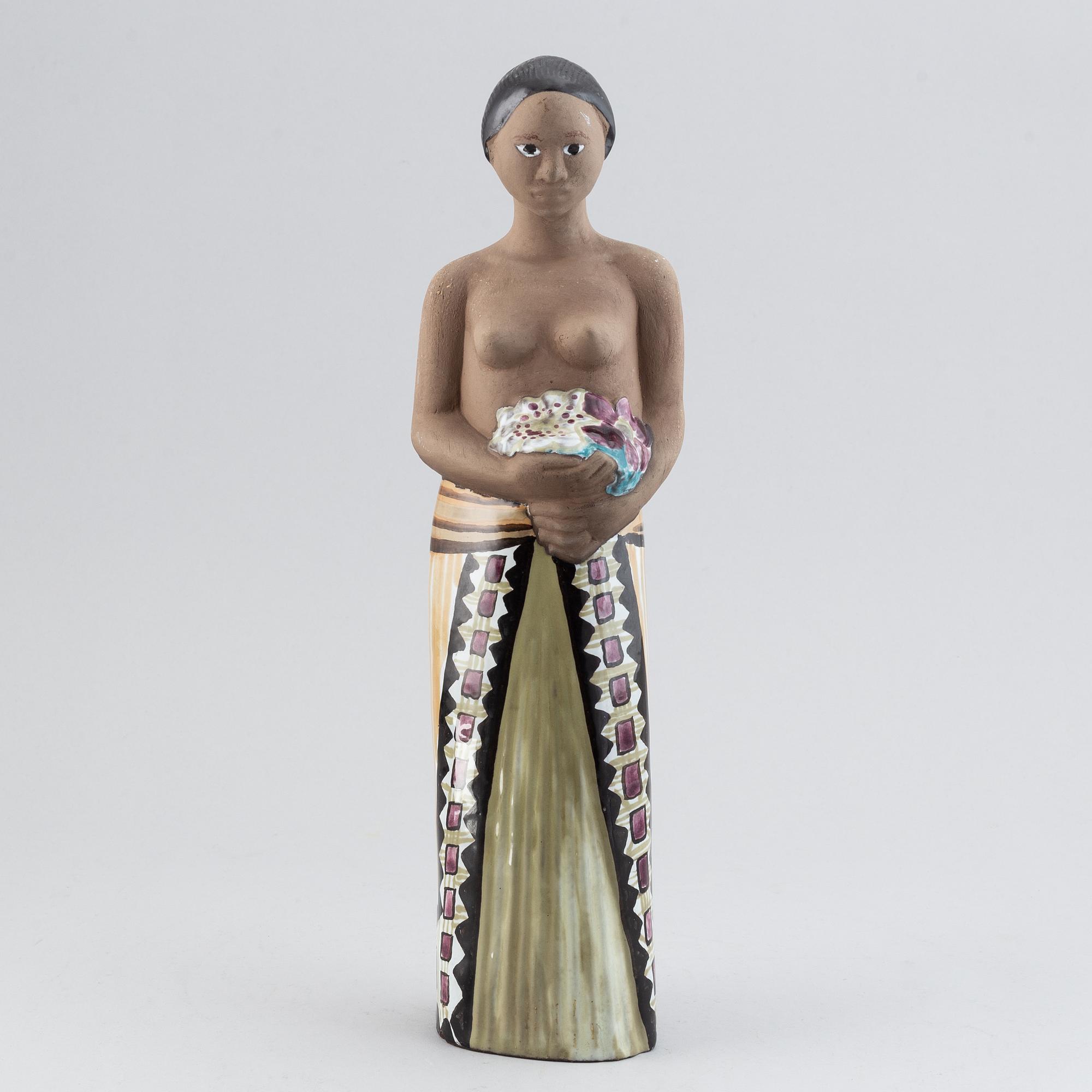 Mari Simmulson, a stoneware sculpture of a woman, Upsala Ekeby.