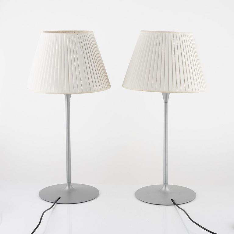 Philippe Starck, table lamps, a pair, "Romeo Soft", Flos, Italy.