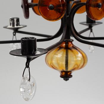 Erik Höglund, a chandelier, Boda Smide, second half of the 20th Century.