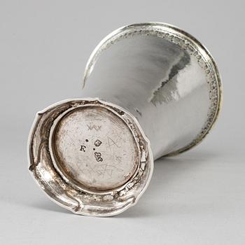 LORENS STABEUS, a silver beaker, Stockholm 1763.