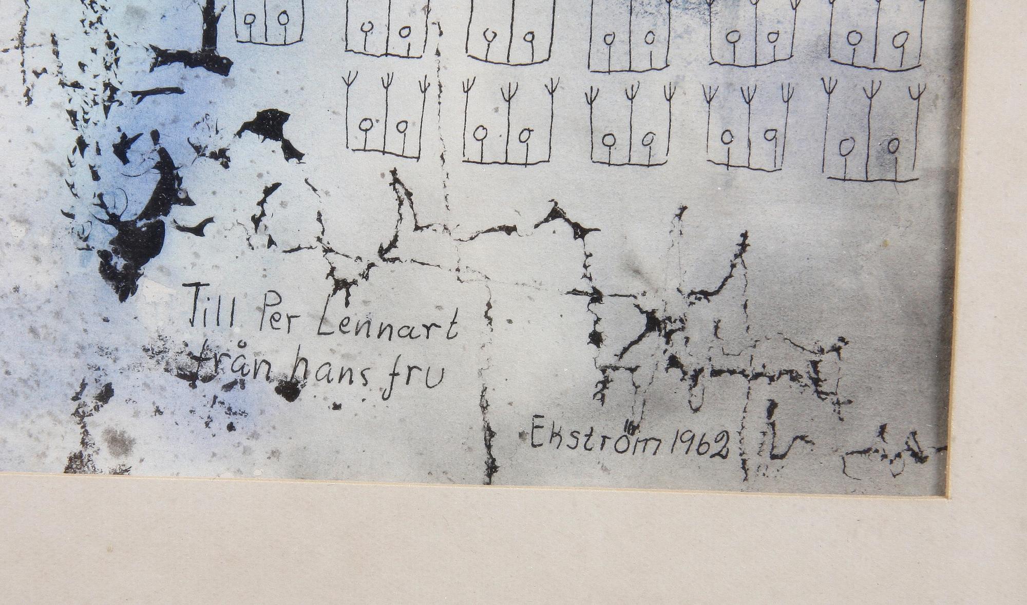 EKSTRÖM, TEA. Blandteknik, sign o dat 1962.