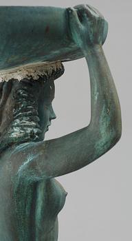 An Arvid Källström patinated bronze sculpture for a fountain.
