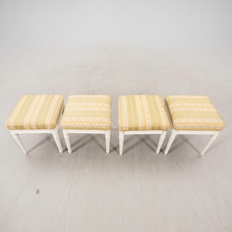 A set of four late Gustavian stolls around 1900.