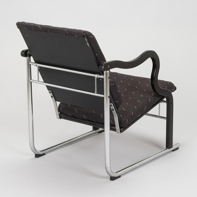 Yrjö Kukkapuro, A 1980s 'Experiment' open armchair for Avarte, Finland.