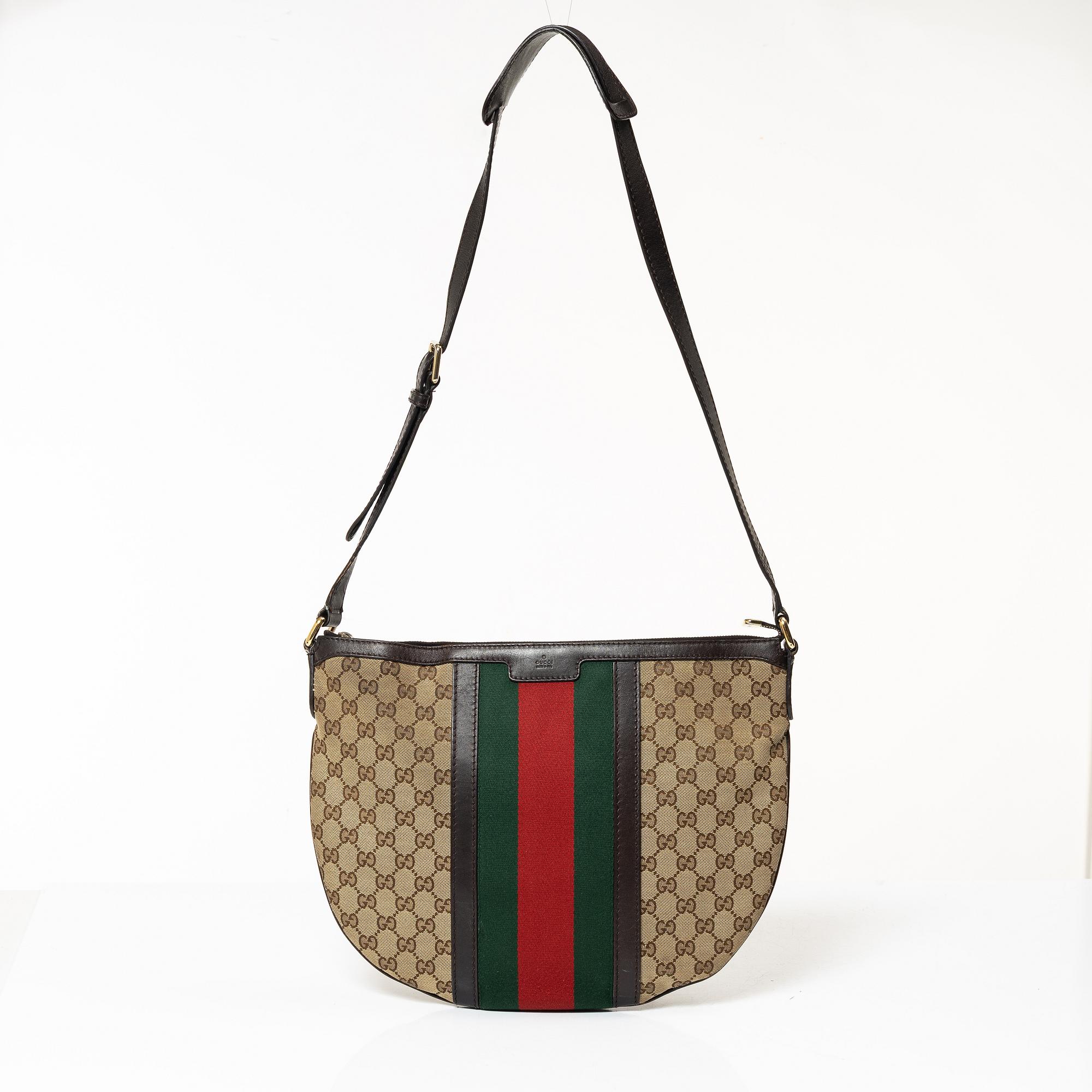 Gucci, Bag, "Vintage Web Saddle GG Bag".