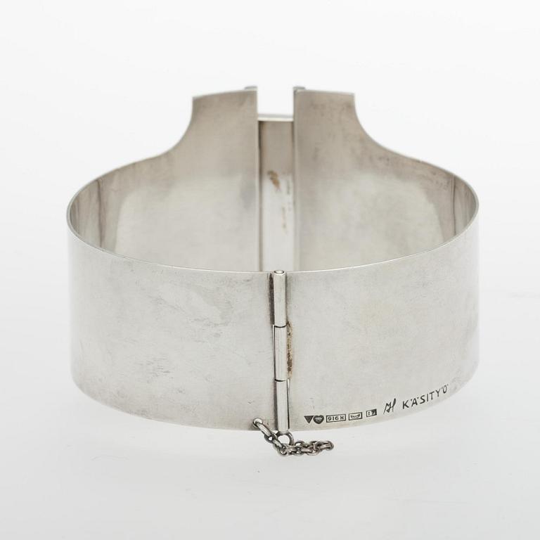 Mauno Honkanen, BRACELET, silver, snow quartz, Mauno Honkanen, Tillander 1962.