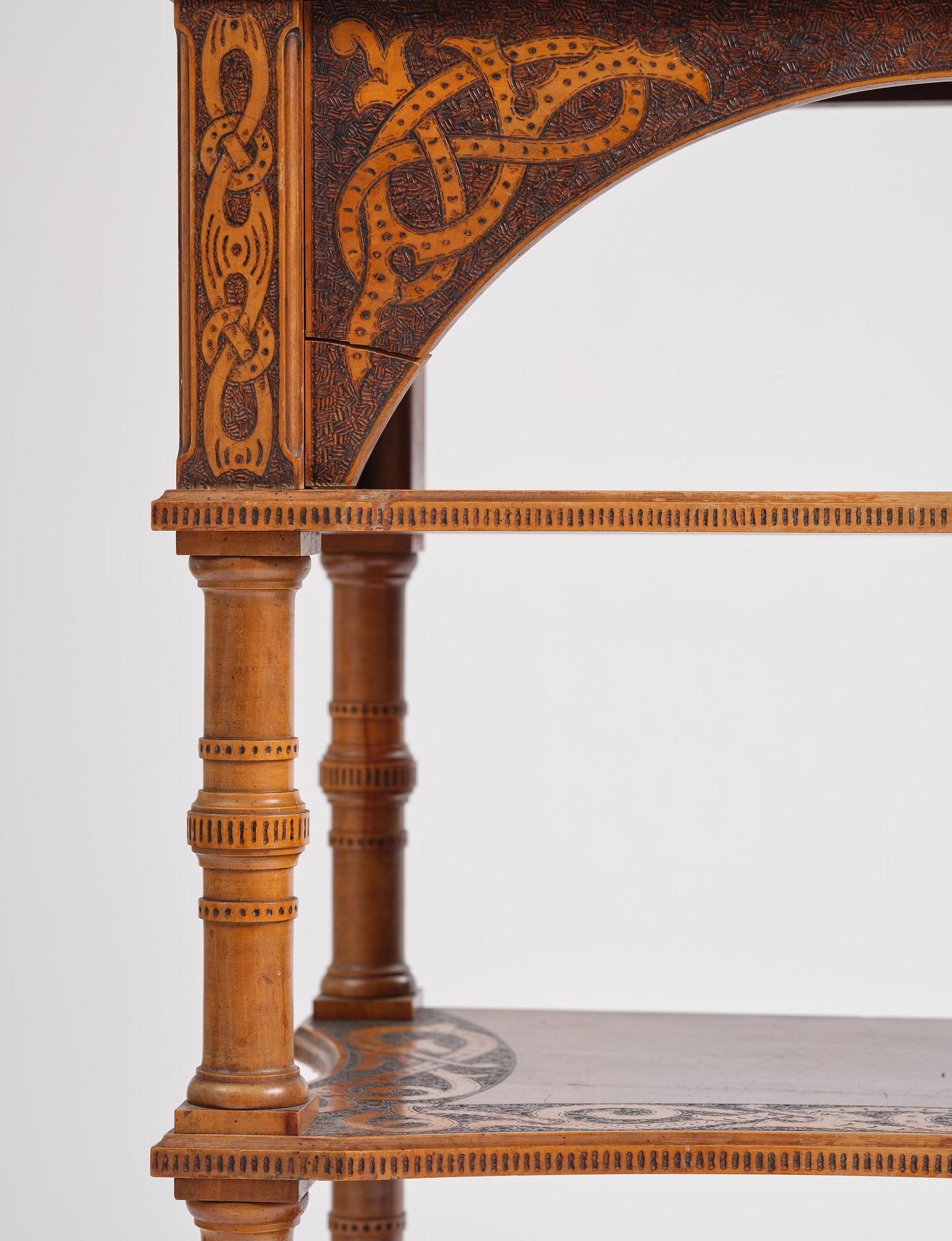 Cabinet, probably Norway, Old Norse style, late 19th century.