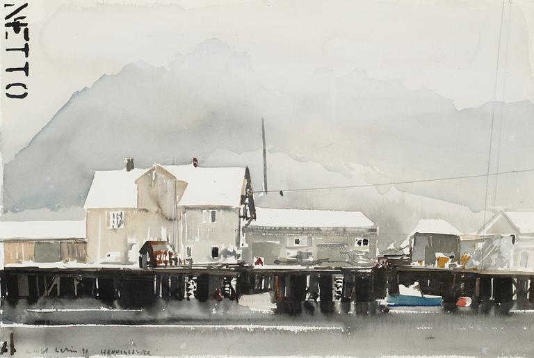 Lars Lerin, "Henningsvaer".