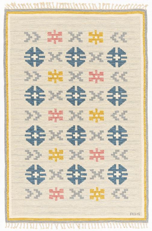Anna-Greta Sjöqvist, a rug, flat weave, c 220 x 148 cm, signed AGS.