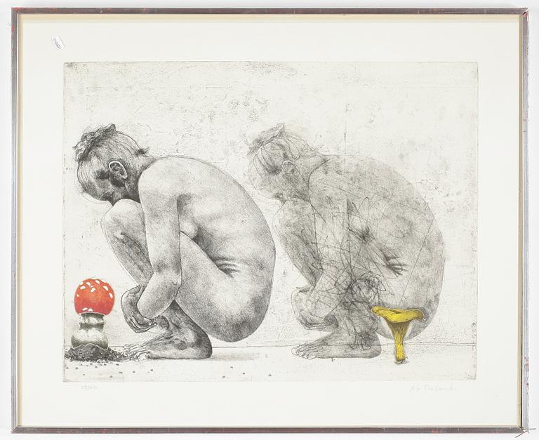 PÄR GUNNAR THELANDER, färgetsning, signerad, numrerad 23/100.