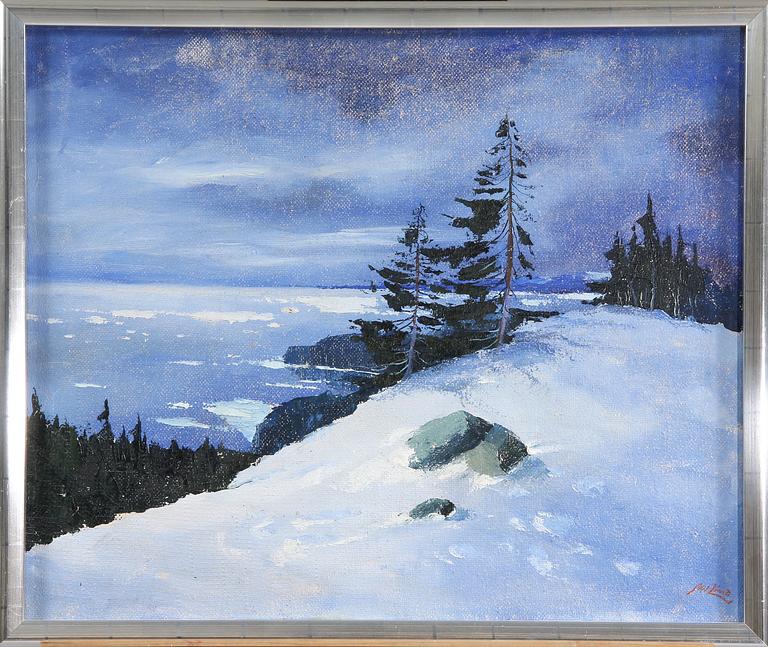 AXEL LIND, olja på duk, sign.