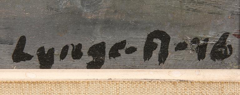 EINAR LYNGE-AHLBERG, olja på duk, sign.