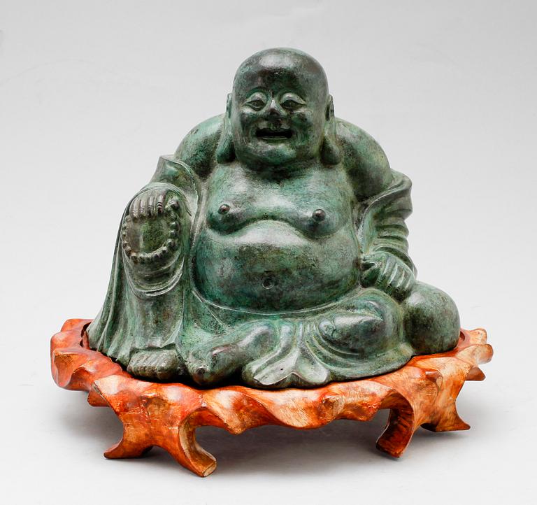 FIGUR, brons, Kina, 1900-/2000-tal.