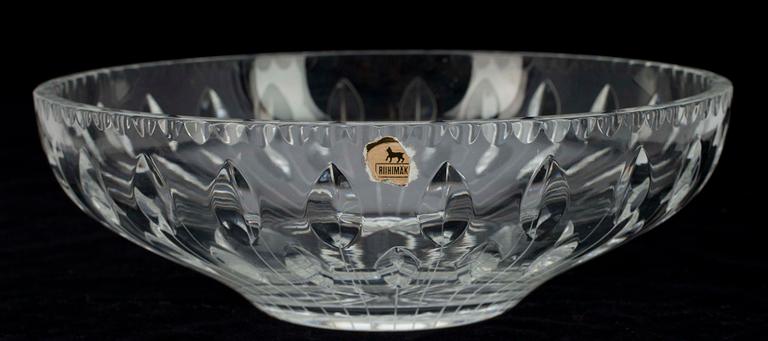 KRISTALLSKÅL, glas, Riihimäen Lasi Oy. 1900-talets senare hälft.