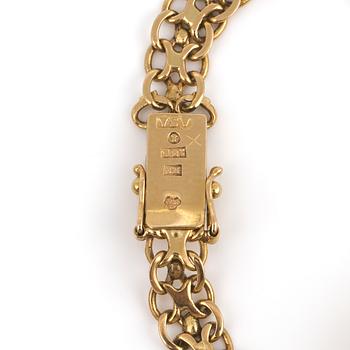 ARMBANDSUR, Tissot, Schweiz, armbandet 18K guld Ädelsmycken, Stockholm, 1958. Vikt ca 17,06 g.