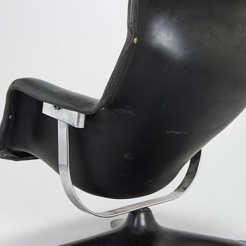 Yrjö Kukkapuro, a late 1960s  'Carousel' armchair and stool for Haimi Finland.