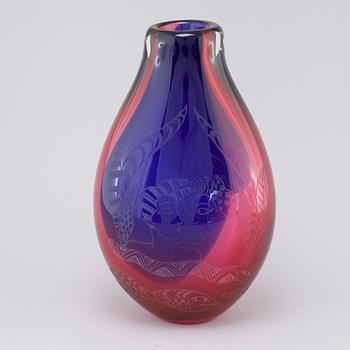 ULRICA HYDMAN-VALLIEN, A glass vase for Kosta Boda.