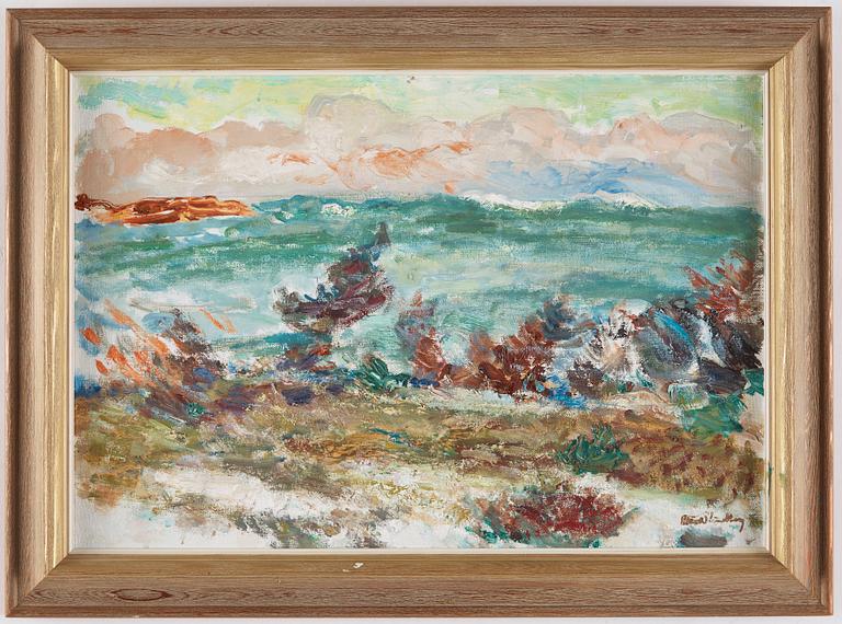 HARALD LINDBERG, oil on canvas 38 x 55 cm, signed with a stamp.