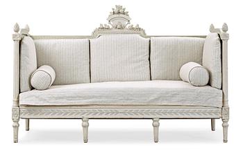 1378. A Gustavian late 18th century bed.