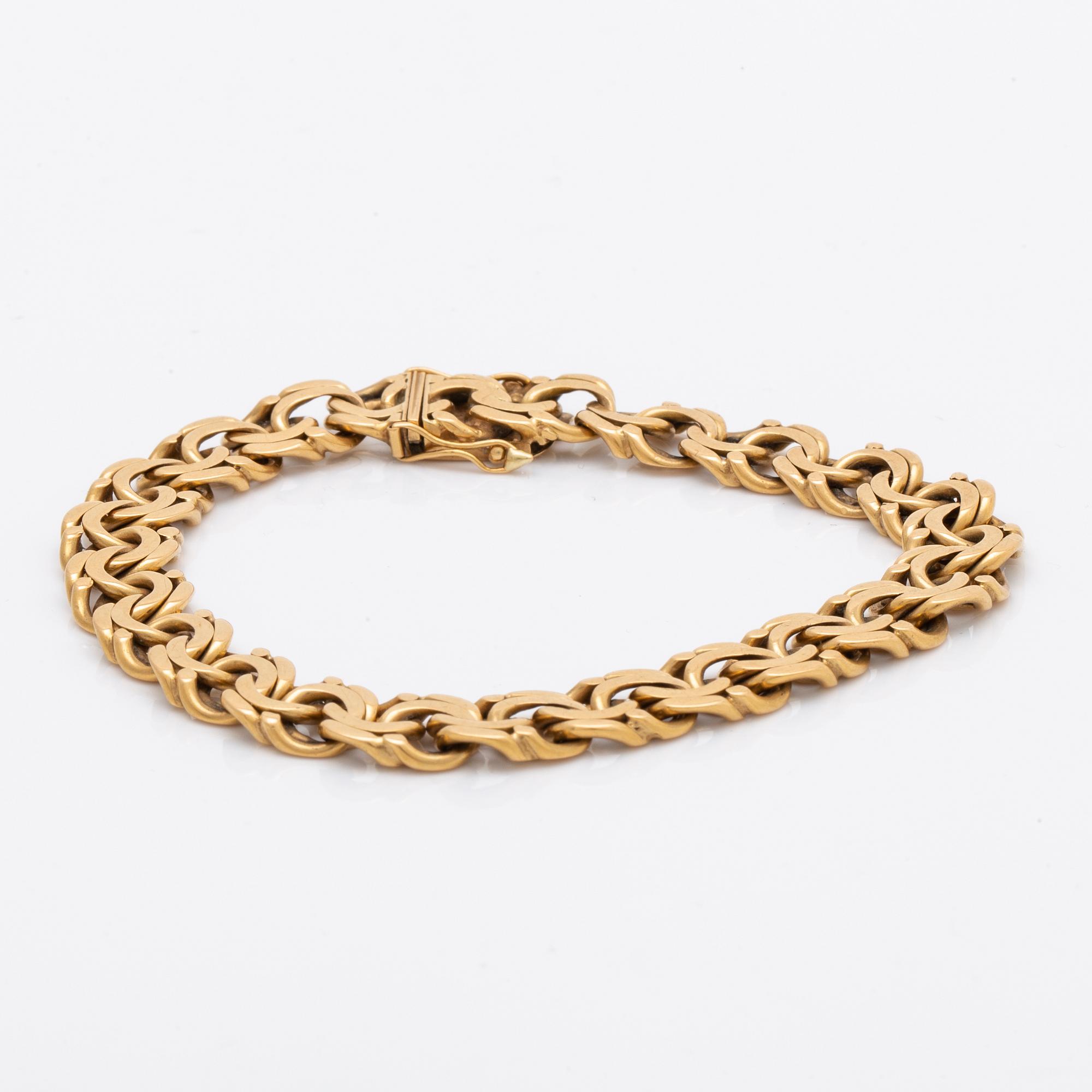 Bracelet 18K gold, 31,2 g, approx 20 x 1 cm, Stockholm 1967.