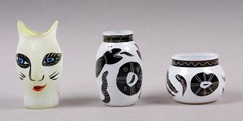 VASER, 3 st, glas, Ulrica Hydman-Vallien.