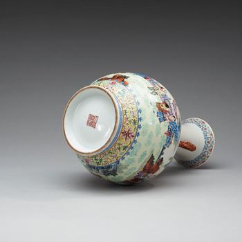 A Chinese famille rose vase, 20th Century.